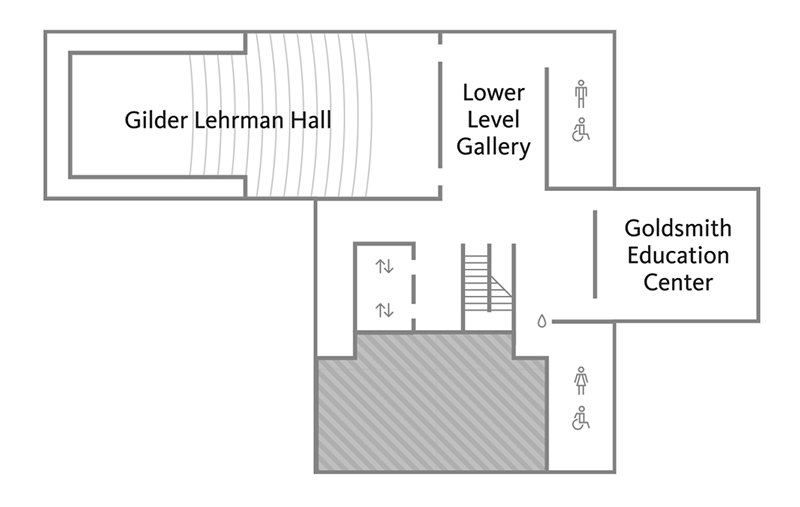 Map of lower level of the Morgan Library & Museum