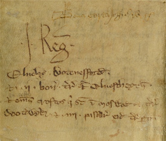 Selby Charter, 1205 (Pierpont Morgan Library, MA 746, detail)