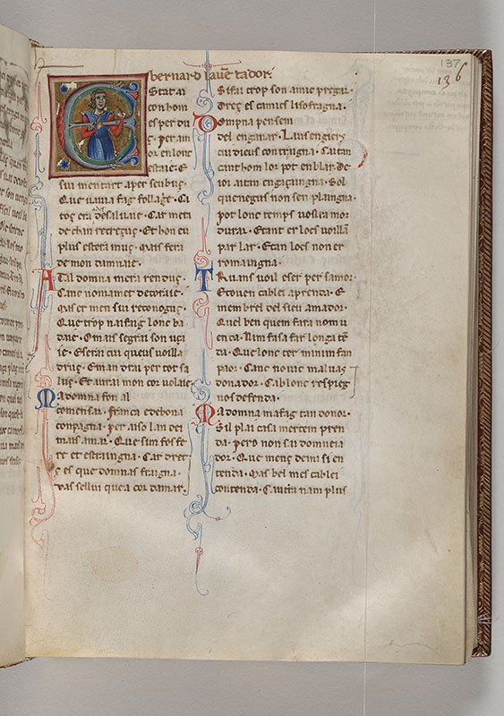 222, MS M.819, fol. 108v, Chansonnier provençal (MS M.819)