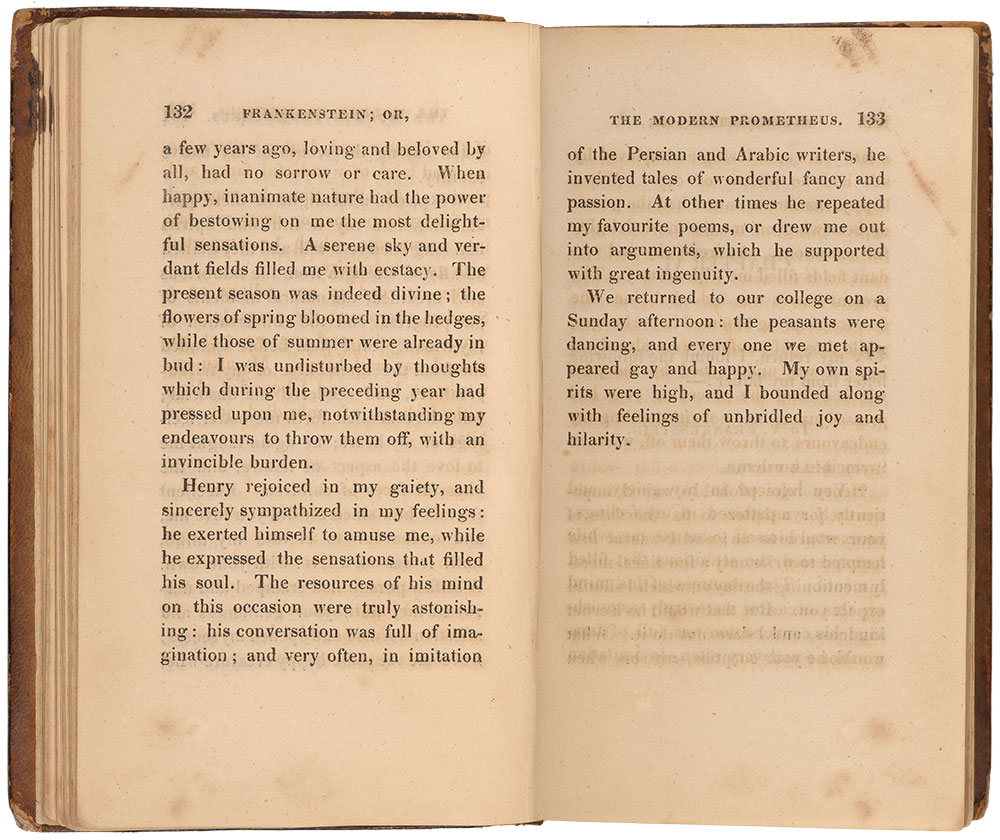 Vol. I, Chapter V, pp. 132–133 | Frankenstein; or, The Modern Prometheus |  The Morgan Library & Museum