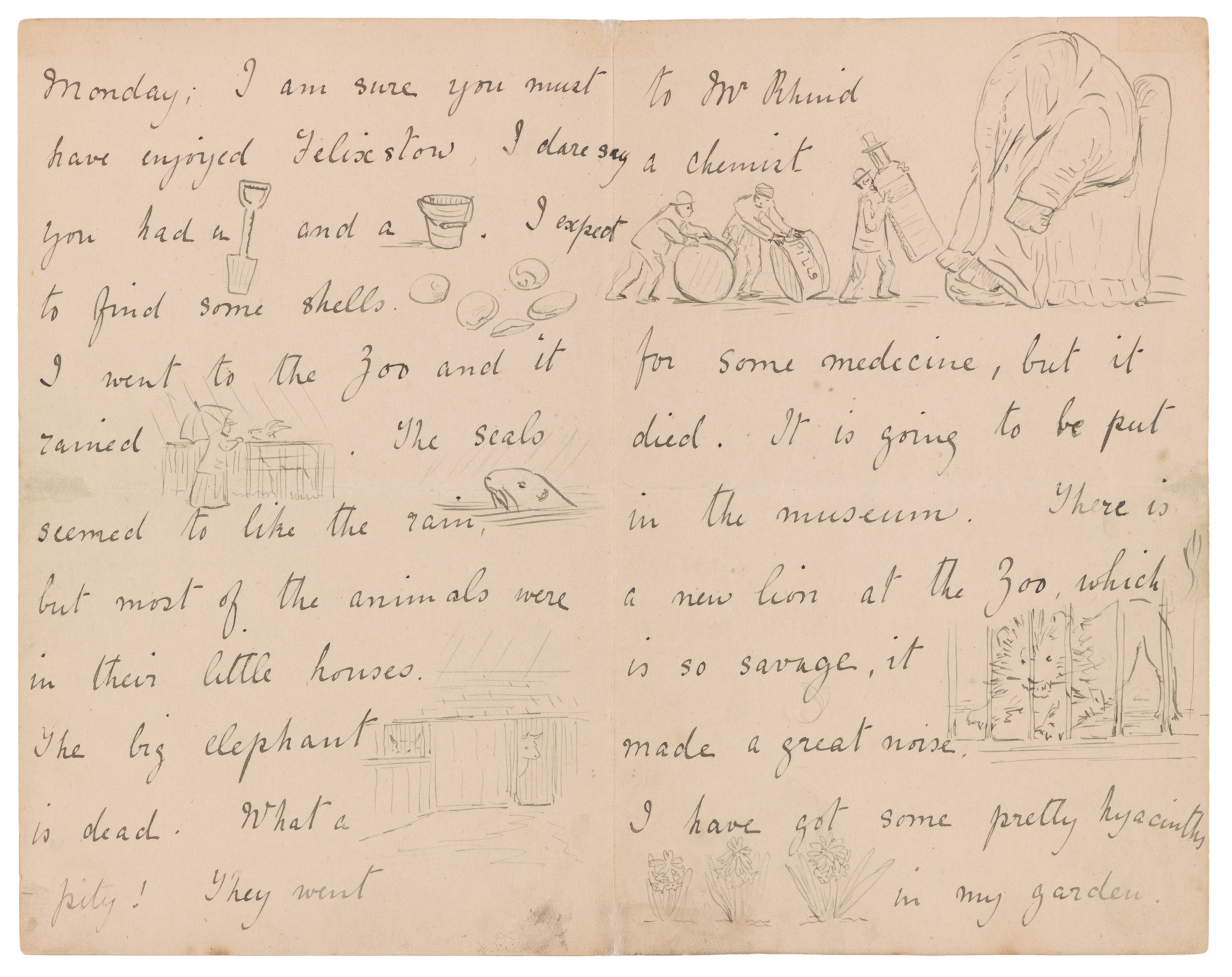 April 6, 1896, page 2–3 | Beatrix Potter: The Picture Letters | The ...