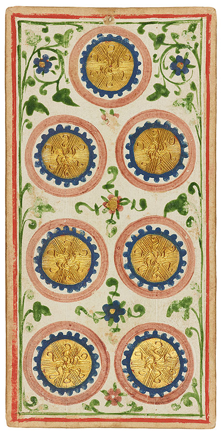 Subjektiv operatør ejendom The Seven of Coins | Visconti-Sforza Tarot Cards | The Morgan Library &  Museum