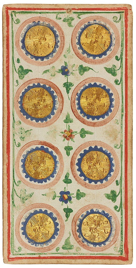 The Eight of Coins | Visconti-Sforza Tarot Cards | The Morgan Library &