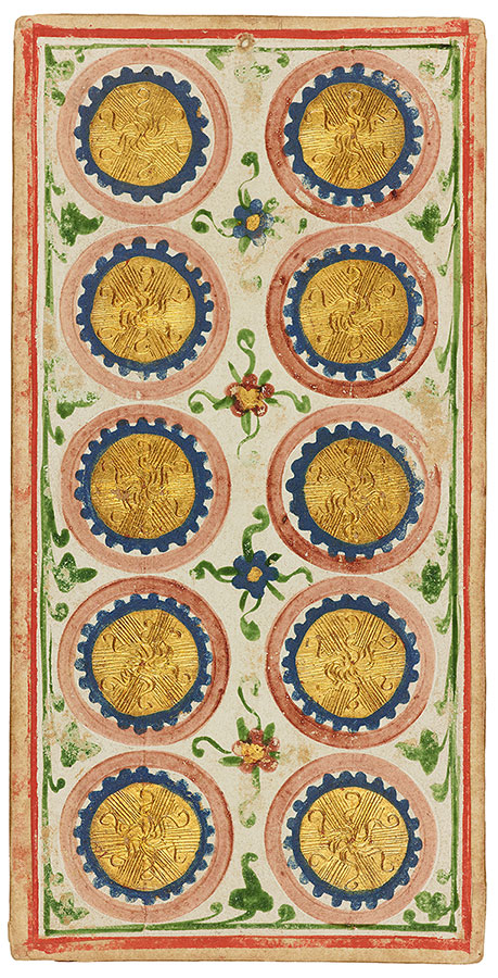 The Ten of Coins | Visconti-Sforza Tarot Cards | The Morgan & Museum