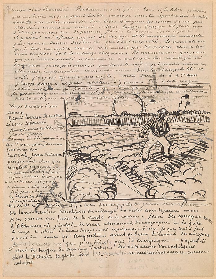 Letter 7, page 1 | Vincent van Gogh's Letters to Émile Bernard | The Morgan  Library \u0026 Museum