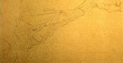 Fig. 5. For this drawing, Ingres chose paper from a fine Dutch mill. Only a portion of the full watermark, "KOOL & Co.," is visible. Jean-Auguste-Dominique Ingres. Portrait of Sylvester Douglas, Lord Glenbervie, 1816. Bequest of Mrs. Jacob M. Kaplan, 1998.