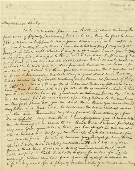 Sir Walter Scott to the Marchioness of Abercorn, 4 March 1824 (MA 427.84)