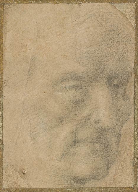 Circle of Leonardo da Vinci  Three-Quarter View of a Head of an