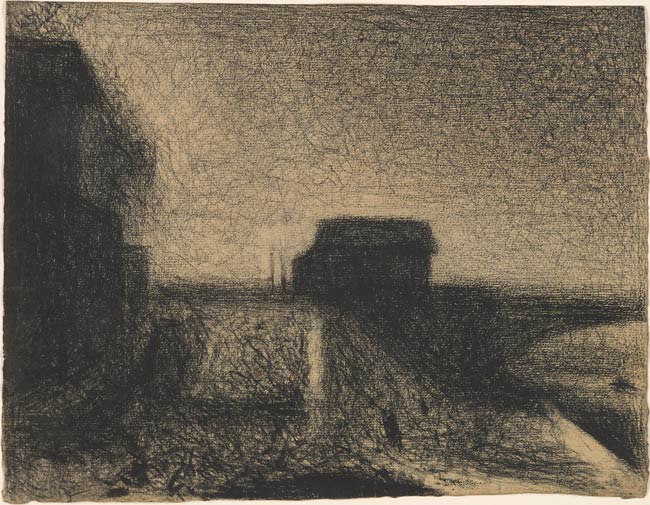 Georges Seurat | Approach to the Bridge at Courbevoie | Drawings Online