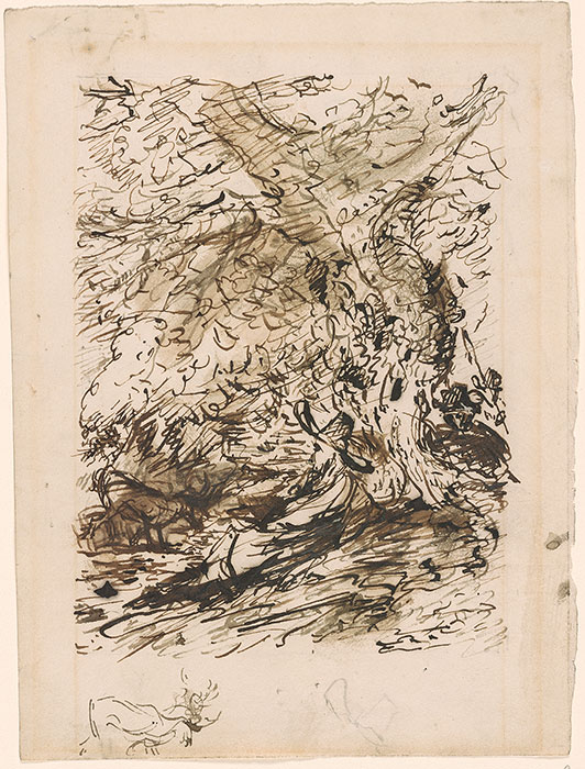John Constable R.A. Study Of A Willow Tree Master Drawing | Artzze