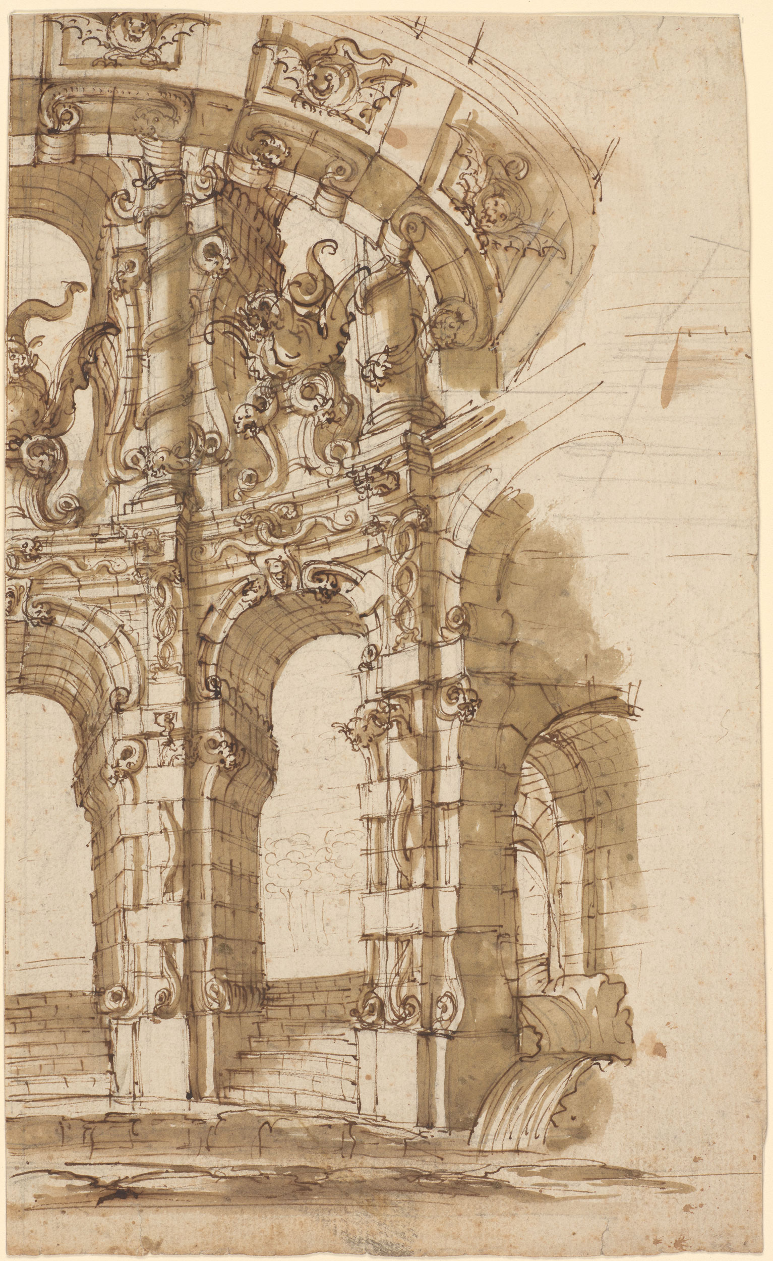 Italian School | Throne Room in the Palace of Pluto | Drawings Online ...