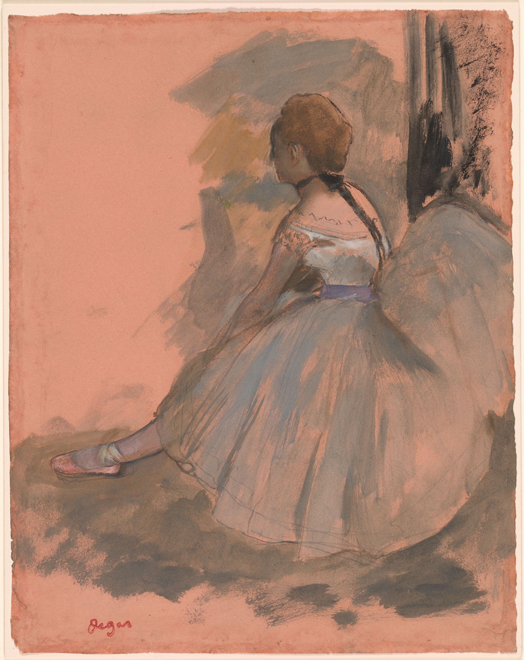 Edgar Degas Seated Dancer Drawings Online The Library & Museum