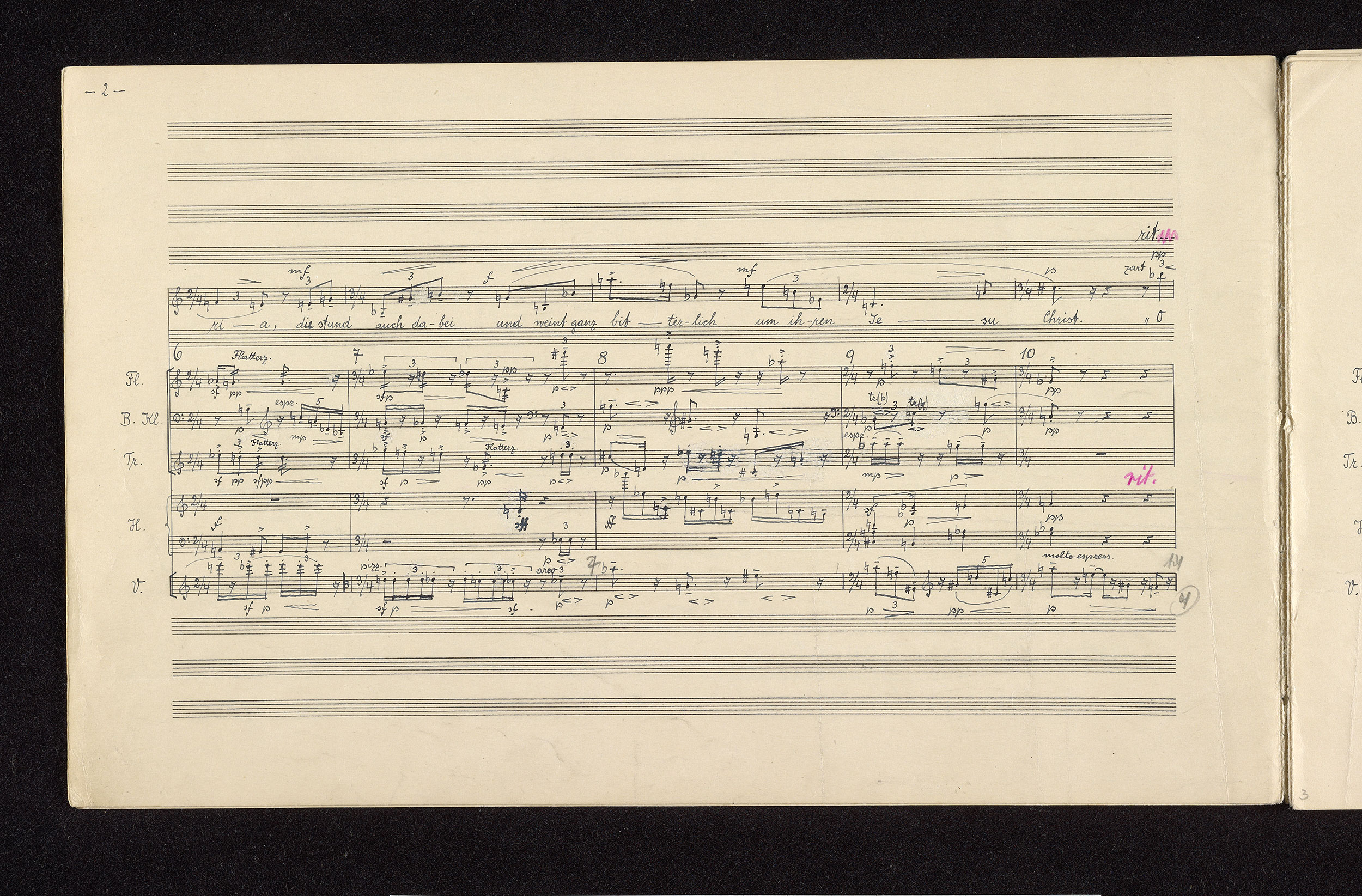 Webern Anton Geistliche Lieder I Das Kreuz Das Musst Er Tragen P 2 The Morgan Library Museum