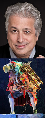 Top image: Christopher Mattaliano. Photography by Laura Domela. Bottom image:
Papageno in the Portland Opera Magic Flute production. Photography by Cory Weaver.