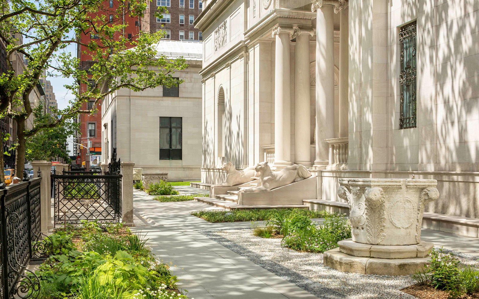 Photograph of the new Morgan Garden showing view from 36th street.