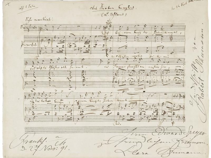 Musical score on yellowed sheet