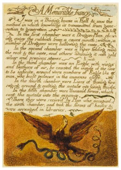 English: The Marriage of Heaven and Hell copy H 1790 Fitzwilliam Museum  object 3 . 1790. William Blake (1757–1827) Alternative names W. Blake;  Uil'iam Bleik Description British painter, poet, writer, theologian