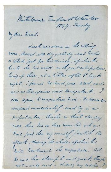 FOBO - Charles Dickens: Letter Written the Day before His Death