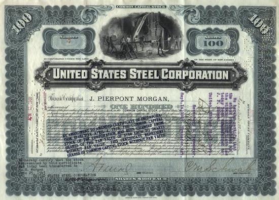 United States Steel Corporation Stock Certificate 