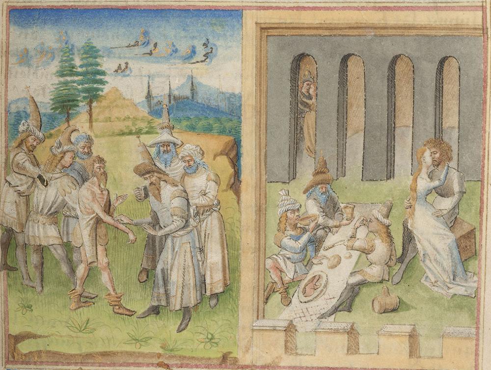 Land of the Hellespont (modern day Turkey and Greece) is depicted as a magical place, with people who can heal through touch, and also a lascivious one, with couples romantically cavorting in public.