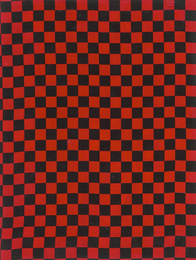 Red and black checkerboard pattern.