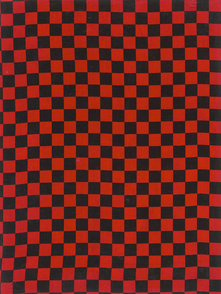 Red and black checkerboard pattern.