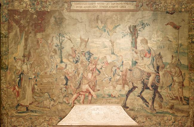 Tapestry with figures