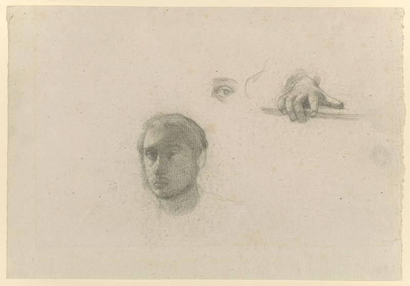 Drawing by Edgar Degas under normal illumination