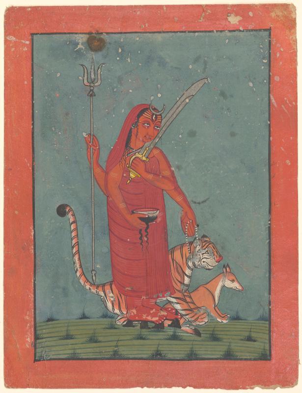 The Goddess With Her Lion And Jackal Ms M 1014 Medieval And