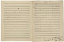 Two facing pages of a handwritten music score.