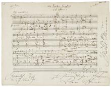 Musical score on yellowed sheet