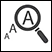 Black-and-white large-print labels accessiblity icon